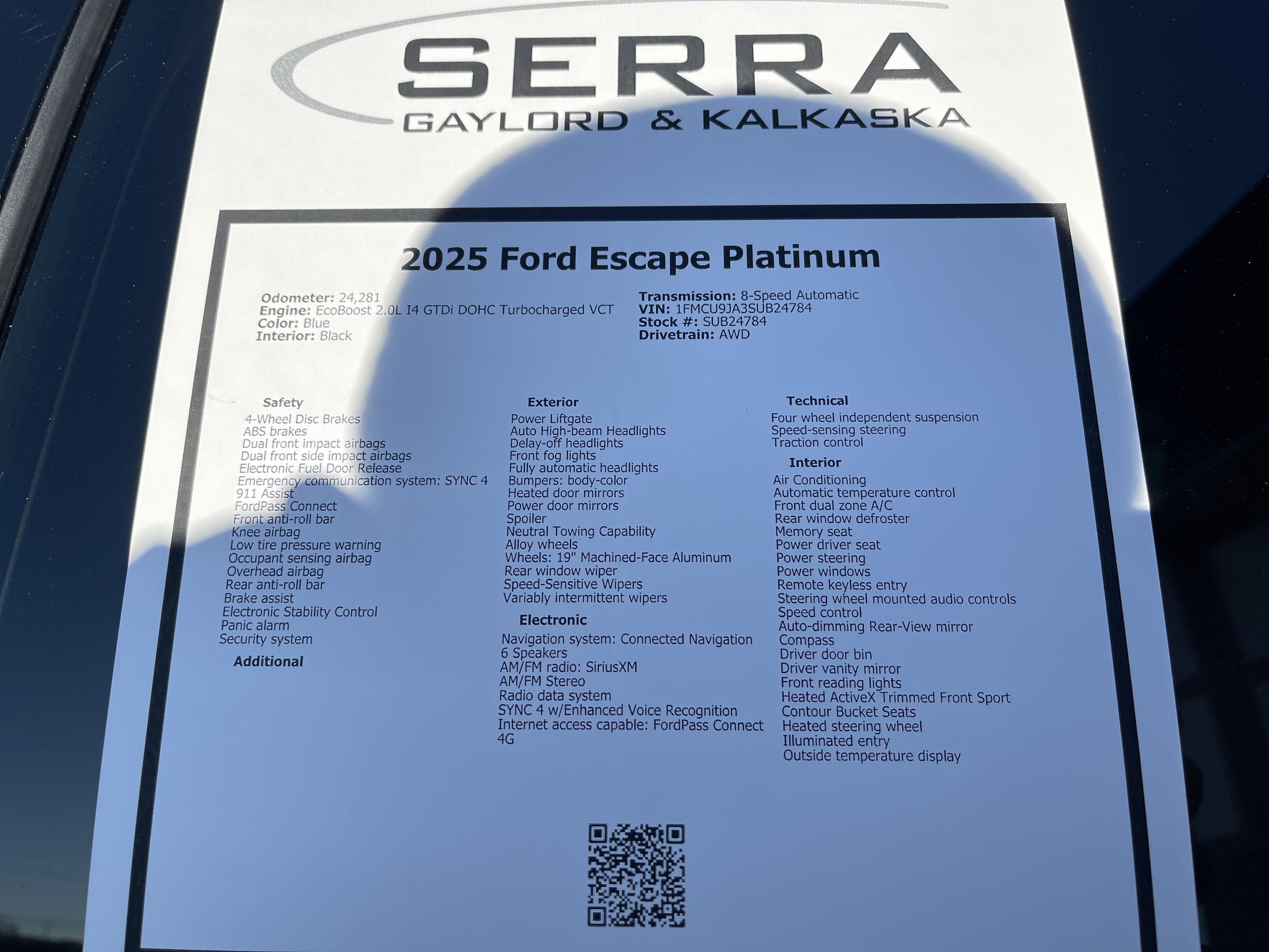 2025 Ford Escape Platinum