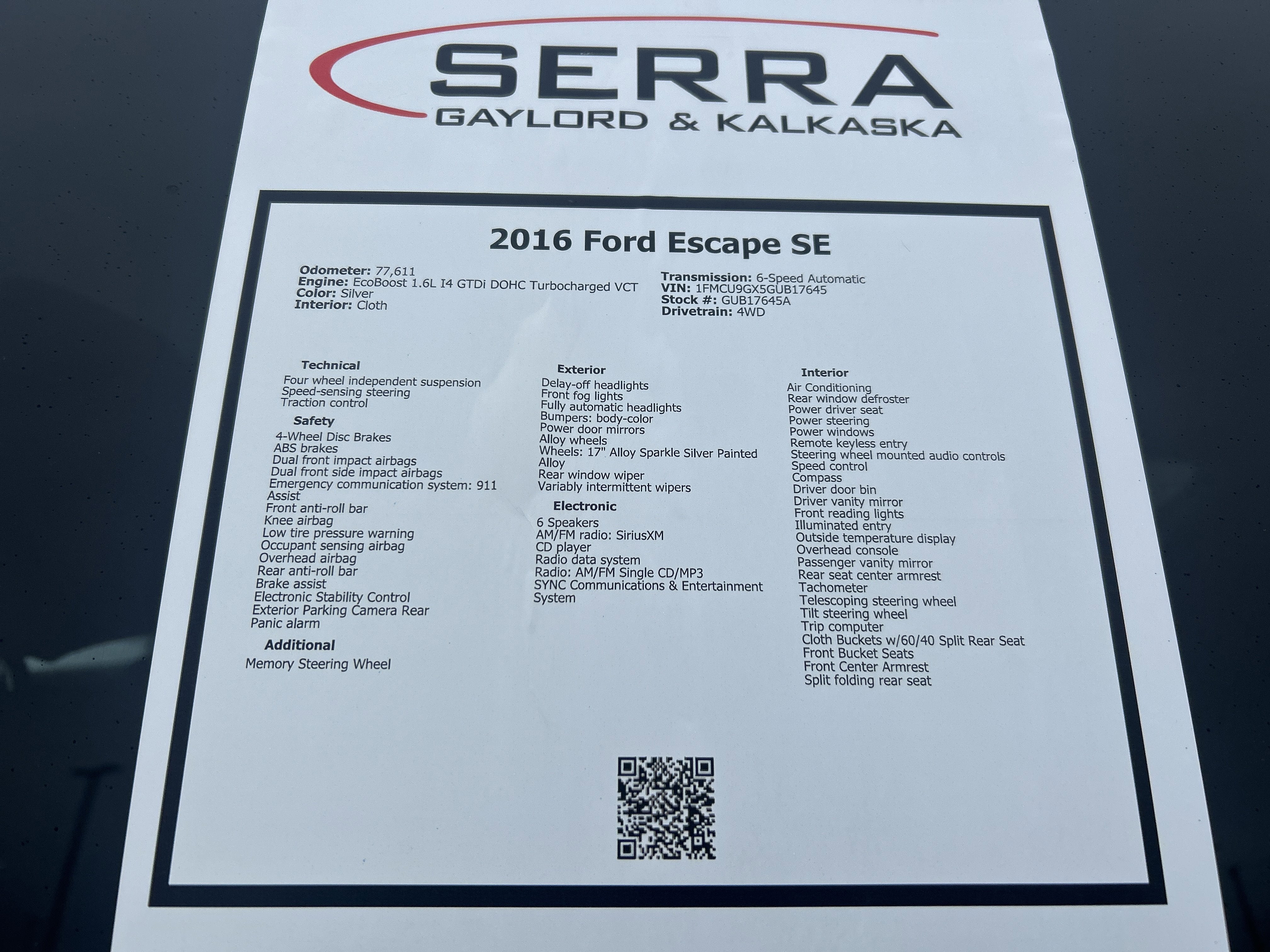 2016 Ford Escape SE