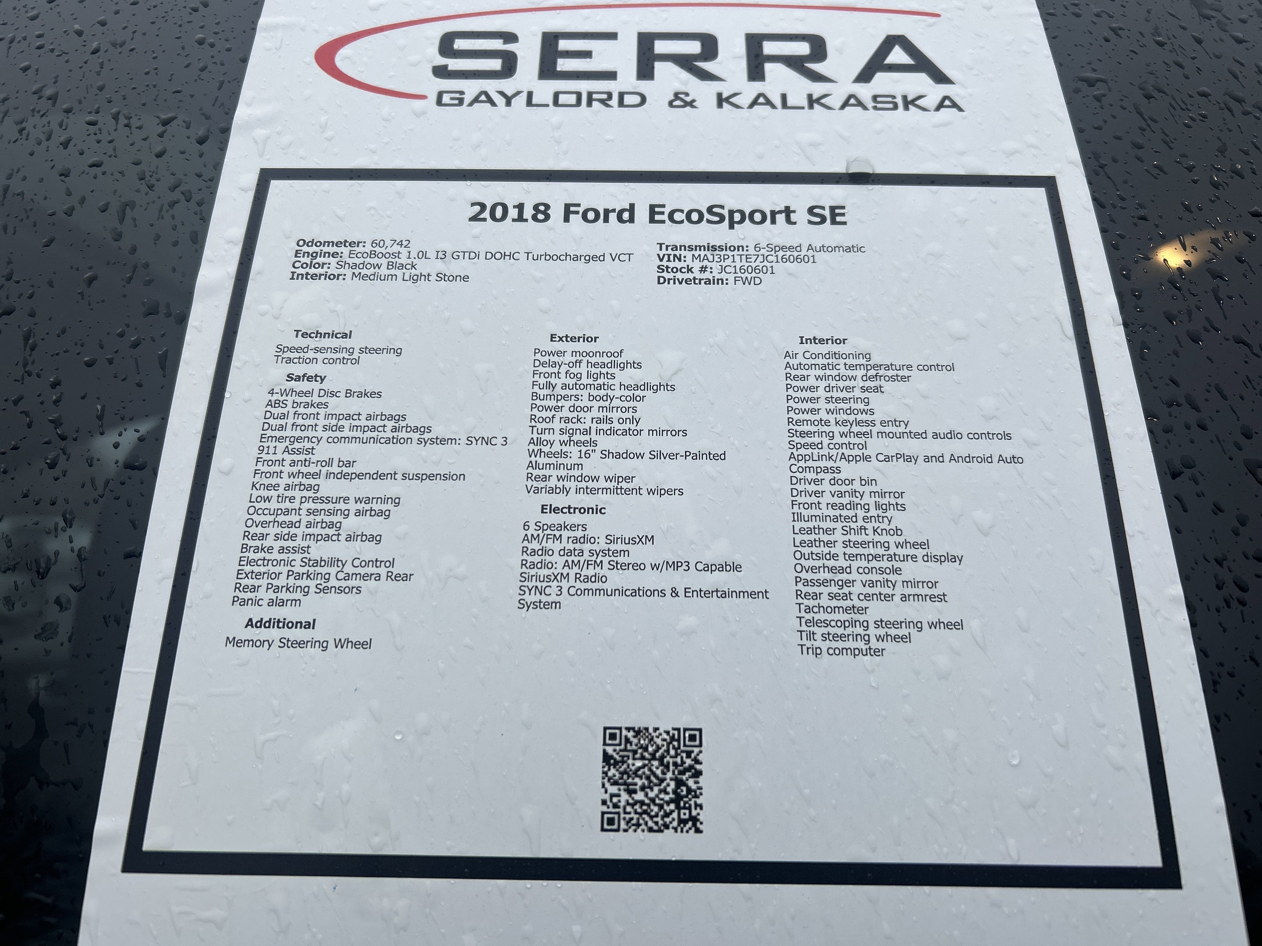 2018 Ford EcoSport SE