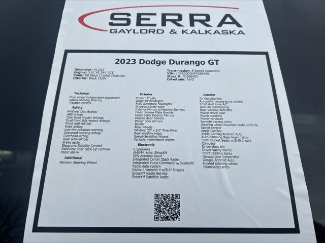 2023 Dodge Durango GT AWD