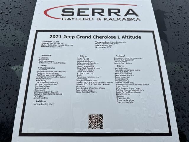 2021 Jeep Grand Cherokee L Altitude 4x4