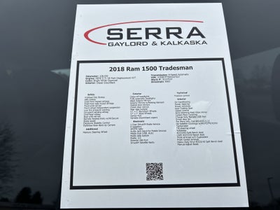 2018 RAM 1500 Tradesman