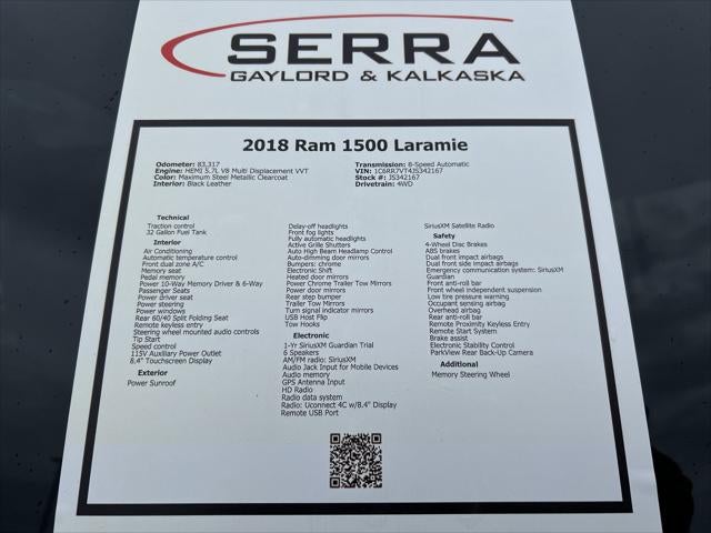 2018 RAM 1500 Laramie
