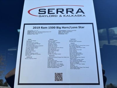 2019 RAM 1500 Big Horn