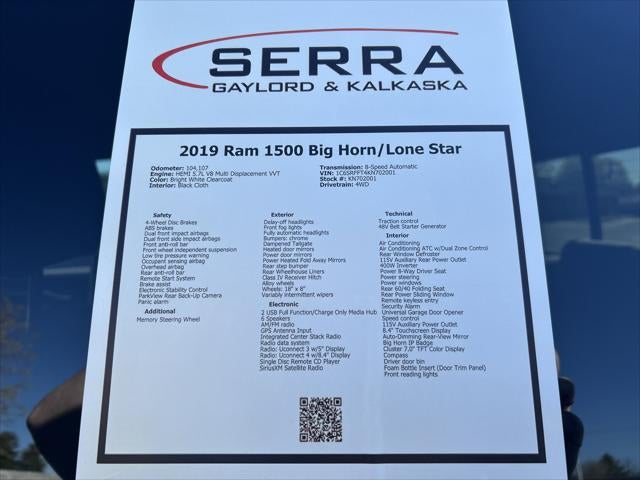 2019 RAM 1500 Big Horn
