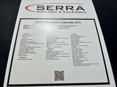 2017 Chevrolet Colorado Z71