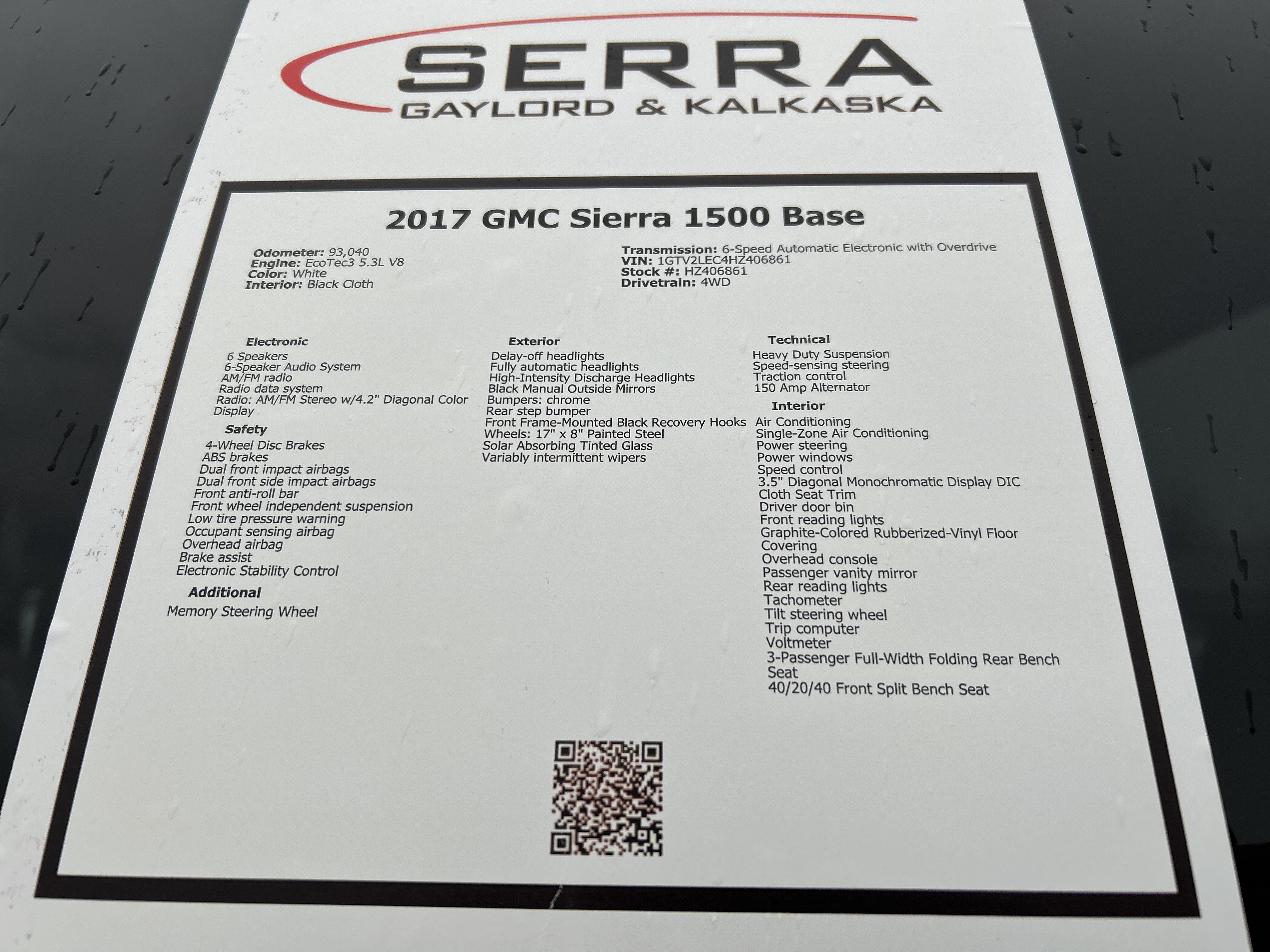 2017 GMC Sierra 1500 Base