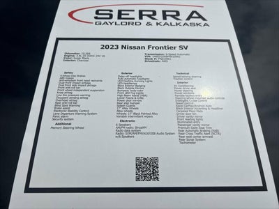 2023 Nissan Frontier Crew Cab SV 4x4