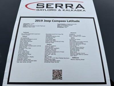 2019 Jeep Compass Latitude 4x4