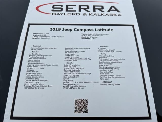 2019 Jeep Compass Latitude 4x4