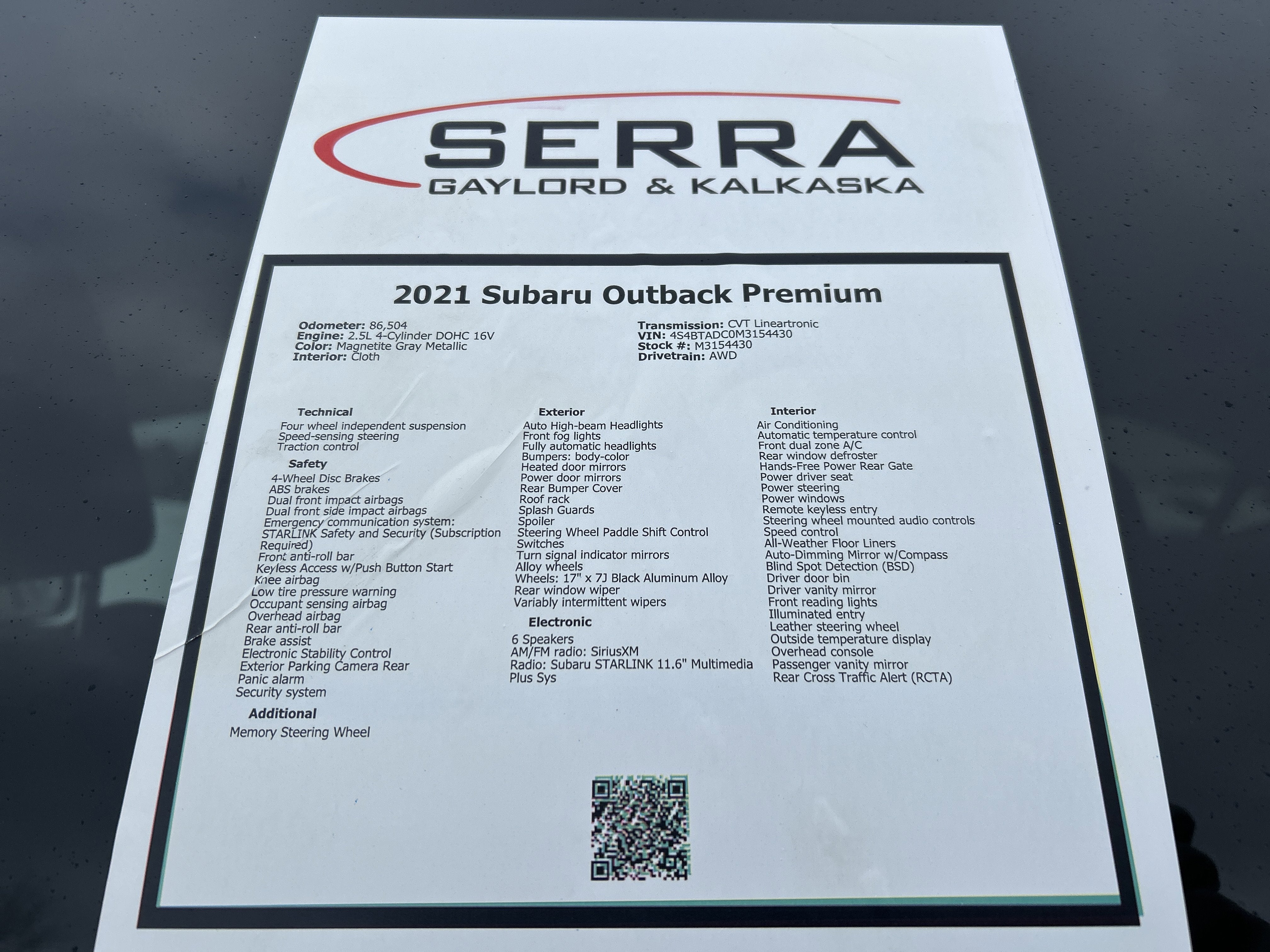 2021 Subaru Outback Premium