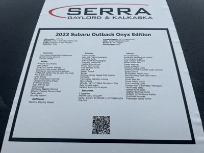 2023 Subaru Outback Onyx Edition