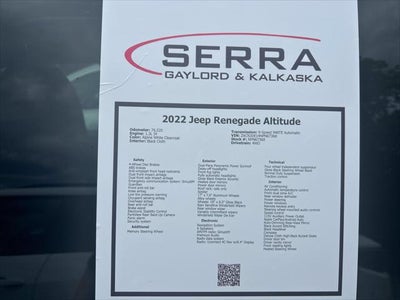 2022 Jeep Renegade Altitude 4x4